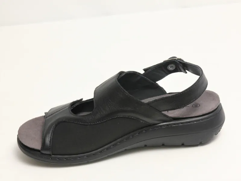 Embla Damsandal, elastisk insida, ergoflex, svart